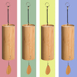 Ensemble de 4 carillons Koshi Aqua, Aria, Terra, Ignis, carillons en bambou fabriqués à la main en France pour la méditation et la sonothérapie