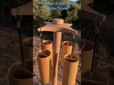4 Koshi Wind Chimes + Designer Stand Terra/Aqua/Aria/Ignis