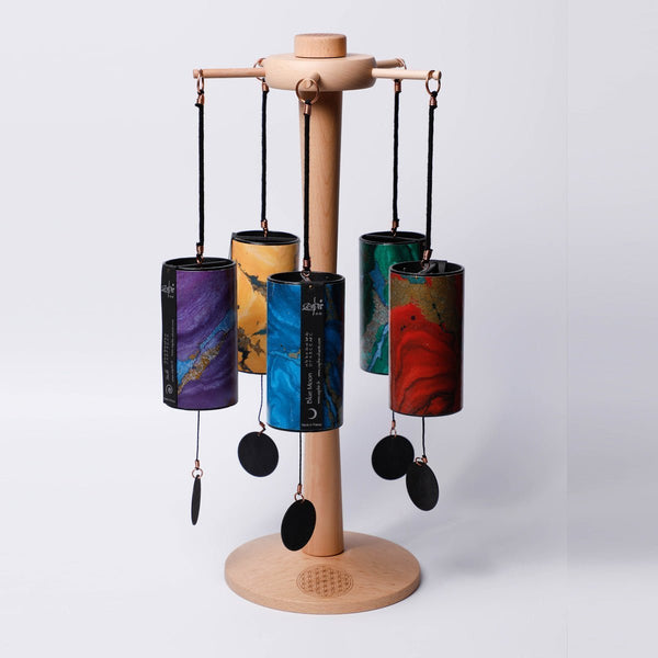 Zenmotion Spin Rotating Chime Stand 5 Chimes - Gaiachimes