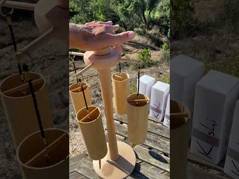 Koshi Chimes Set of 4 with Stand. Elements Terra/Aqua/Aria/Ignis